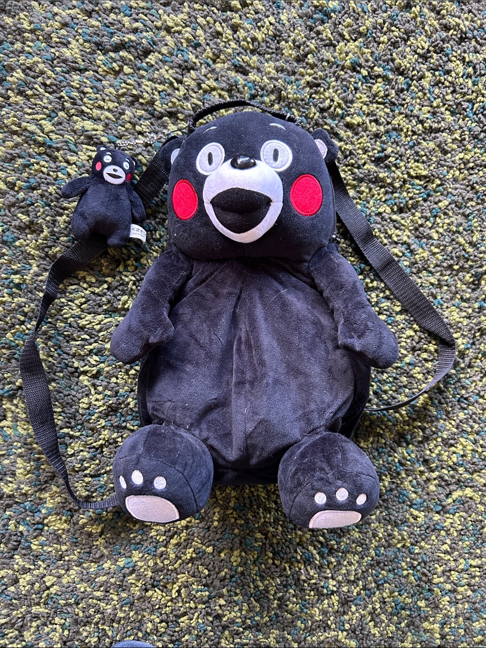 Kumamon Plushie Backpack with Matching Charm
